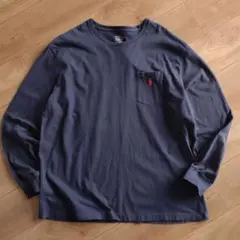 POLO Ralph Lauren ロングスリーブポケTEE/紺/古着/XL