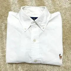 ✨極美品✨ラルフローレン　定番　ボタンダウンシャツ　ポニー刺繍　白　S〜M相当