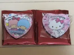 サンリオ　胸キュンメモリーズ 缶バッジ チャーミーキティ キキララ ハート型