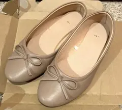 バレエパンプス フラット パンプス フラットシューズ ベージュ 靴 レディース