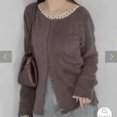 シャギーリブカーディガン