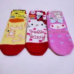 ハローキティ マイメロ 폼폼푸린 靴下 23〜25cm 산리오 신품