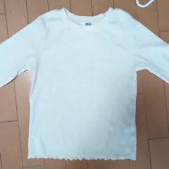 WEGO アイボリー リブ編み トップス F