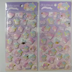 【新品・未開封】ぷくっとシール2枚セット リトルツインスターズ ダイソー
