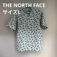 THENORTHFACE、ザノースフェイス、水色半袖シャツ コットン、メンズ、Lのサムネイル