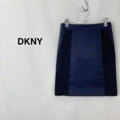 DKNY ディーケーエヌワイ バイカラータイトスカート ネイビー Mのサムネイル