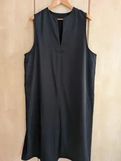 SEASON REASON バッグプリーツデザインワンピース　ブラック　3L