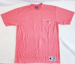 Champion 半袖 Tシャツ M 未使用 胸ポケット チャンピオン ピンク