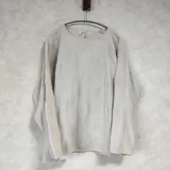 ベルメゾン　ライトグレー　 ドット模様 長袖Tシャツ