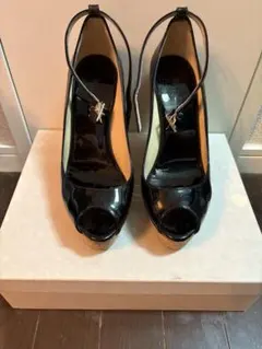 JIMMY CHOO ジミーチュウ ウェッジソール サンダル ブラック 37