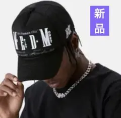 新品　ブラックメッシュトラッカーキャップ