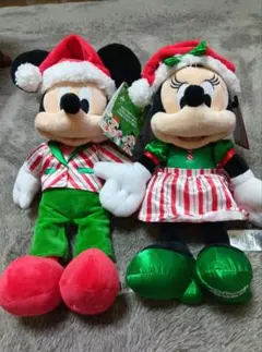 ディズニーストアミッキー・ミニー ぬいぐるみセット 2023年クリスマス