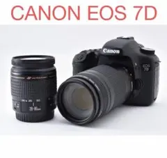 運動会に強い✨Canon EOS 7D 高速連写 超望遠ダブルレンズ バッグ付き