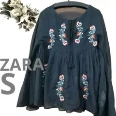 花柄チュニック長袖