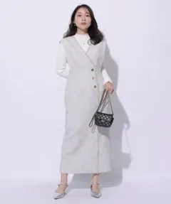 【新品未使用】Apuweiser-riche ラップツイードジャンスカ