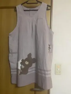 薄紫色のくまのがっこう エプロン