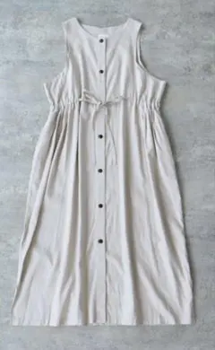 yuni レーヨンリネン　ドローストリング　ジャンパースカート
