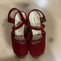 MAJESTIC LEGON レッド サンダルウェッジソール