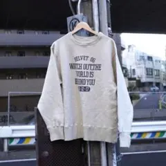 BELVET Overdye college logo sweat / Blue