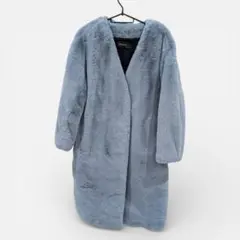 JEANASIS ジーナシス　ボリュームファーノーカラーコート サイズＦ