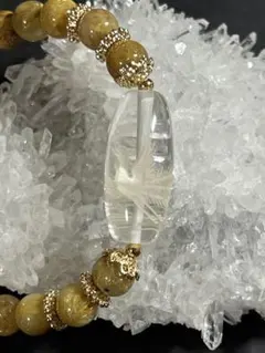専用商品❣️ルチルクオーツと鳳凰彫り水晶天珠のブレスレット
