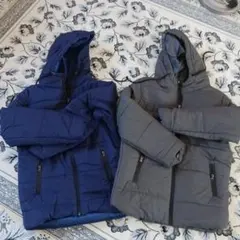 ネイビー・グレー ダウンジャケット 2点セット