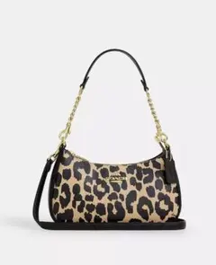 美品 COACH バンディット 2way ショルダー バッグ レオパードプリント 