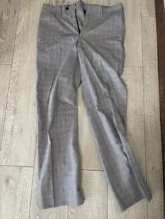 UNIQLO メンズ チェック柄 スラックス ウエスト70cm
