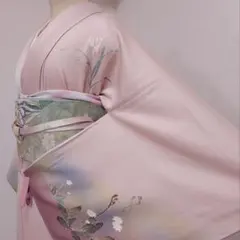 ❰6153❱ フルセット　訪問着　袋帯　帯締め　帯揚げ　正絹　着物