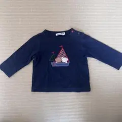 ファミリア ネイビー 長袖Tシャツ80センチ