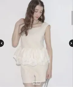 試着のみ♡Rirandture チュールラッフルツイードトップスのサムネイル