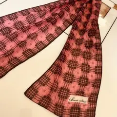 9178チェック柄ロングスカーフストール