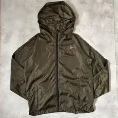 ナイロンパーカー マウンテンパーカー カーキ フード付き ライトアウター　ロゴス