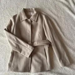 KUMIKYOKU ベージュ ピーコート ウエストベルト付き　お値下げ中