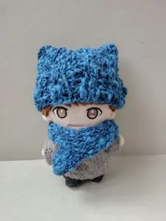 キスマイ ぬいぐるみ 衣装 ネコ耳ニット帽 ブルー 10㎝ぬい服 推しぬい