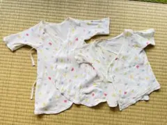 ミキハウス　カラフル動物柄シャツ肌着2点セット