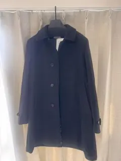 ブラック ウール ピーコート