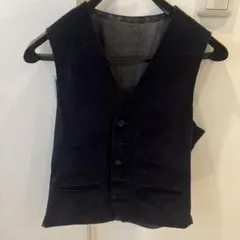 スーツセレクト　コーデュロイ無地ネイビーベストと迷彩ベストセット