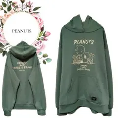 【ピーナッツ】PEANUTS♡スヌーピーチャーリーブラウン♡フード付パーカー♡М