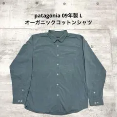 patagonia 09年製 オーガニックコットンシャツ グリーン　チェック L
