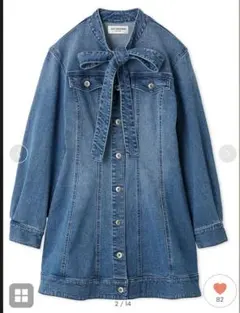 Lily Brown 新作　ボウタイデニムミニワンピース