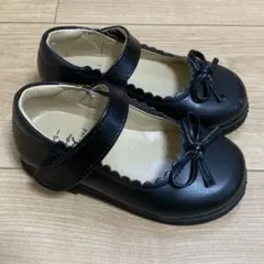 西松屋 フォーマルシューズ 14cm 黒 女の子 リボン 結婚式 発表会