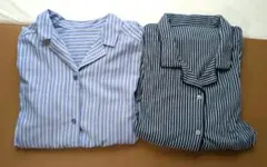 マタニティ　パジャマ　ワンピース　長袖＆半袖　2着セット　産前　産後　入院着