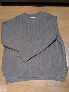 studio CLIP ブラウン 長袖ニット