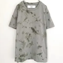 AKM Tシャツ　日本製　クルーネック　カーキ　ムラ染め　1 小さめ　トップスのサムネイル