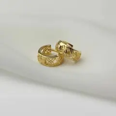 【No.85】ゴールド メッシュ ピアス