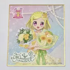 プリパラ 10周年記念 ミニ色紙　緑風ふわり