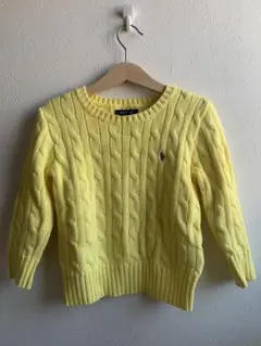 Polo Ralph Lauren イエロー ケーブルニット 3T