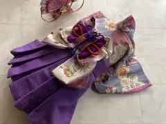 わんちゃんの袴の着物　固定サイズ（胴回り実寸34-36/着丈　30以下）対応③