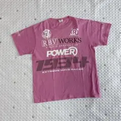お盆セール中　メンズ　Mサイズ　Tシャツ　半袖　ピンク　ヴィンテージ　古着